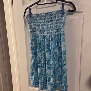 Lilly Pulitzer Blue and White Swim Coverup